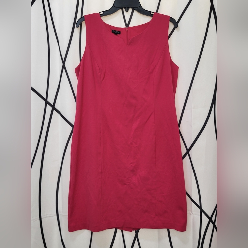 Talbots Women's Pink Classic Sleeveless Sheath Midi Dress Career Size 14 Petite